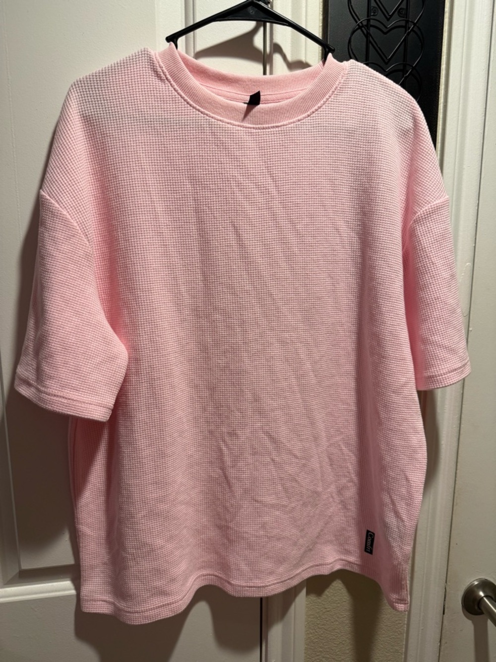 Classic Comfrt Short Sleeve Waffle Tee - Pink